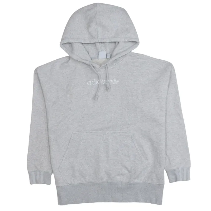 Adidas 90's Drawstring Pockets Pullover Hoodie Small Grey sold by Vintage Club