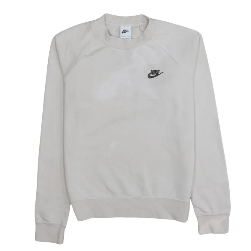 Nike 90's Swoosh Crew Neck Sweatshirt Small Beige Cream sold by Vintage Club