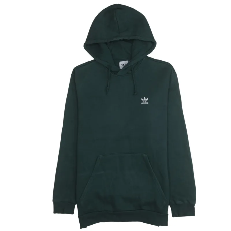 Adidas 90's Drawstring Pockets Pullover Hoodie Large Green sold by Vintage Club