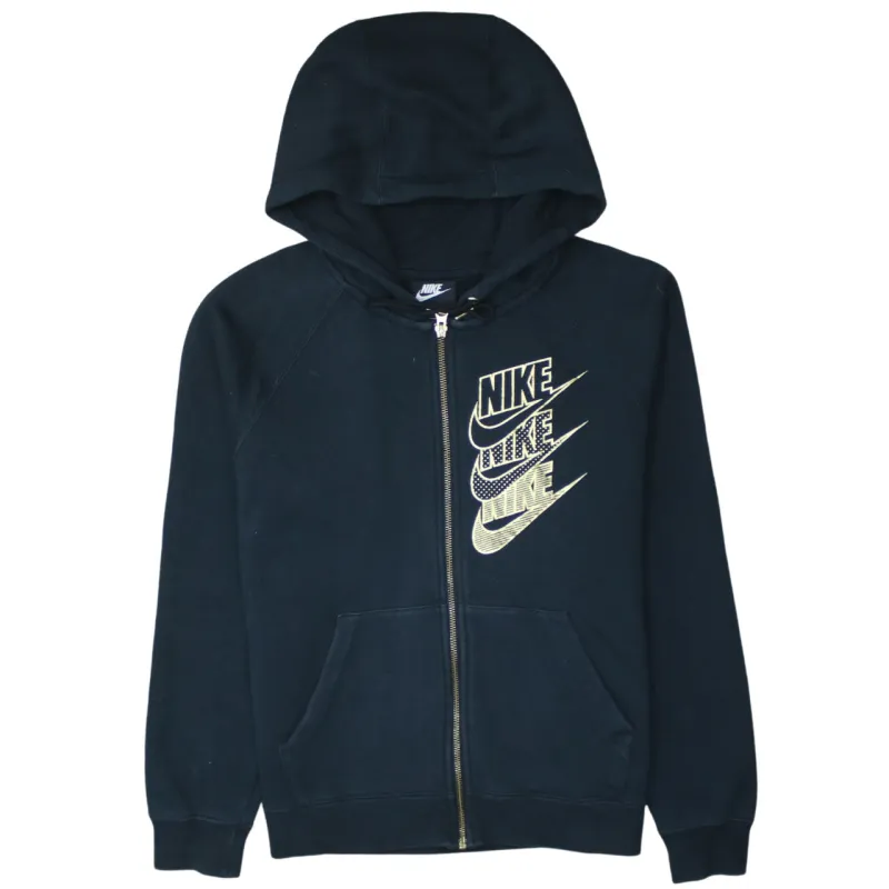 Nike 90's Swoosh Full Zip Up Hoodie XSmall Black sold by Vintage Club