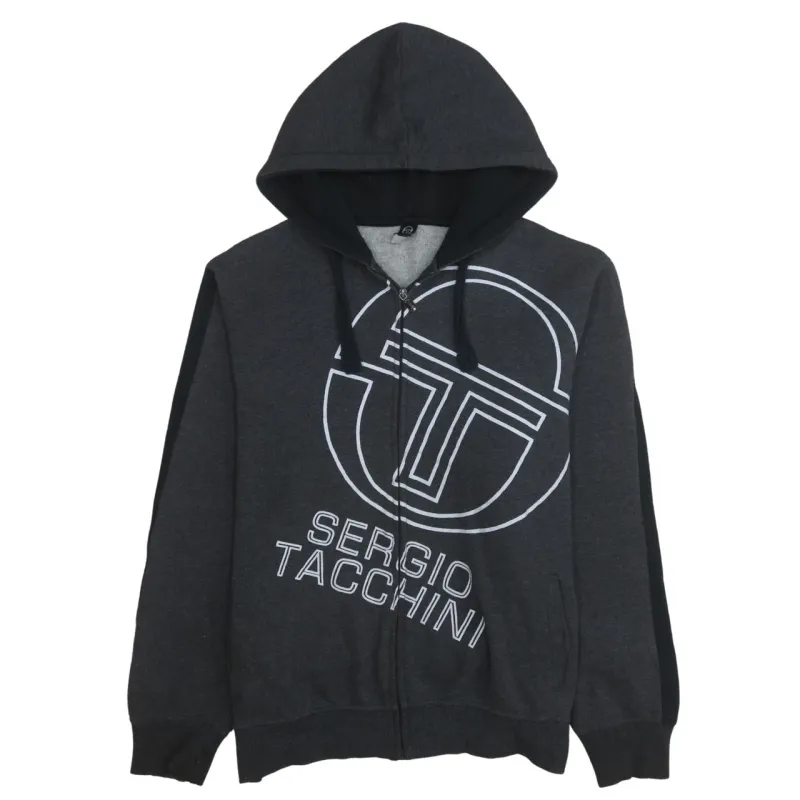 Sergio Tacchini 90's Spellout Full Zip Up Hoodie XXLarge (2XL) Grey sold by Vintage Club