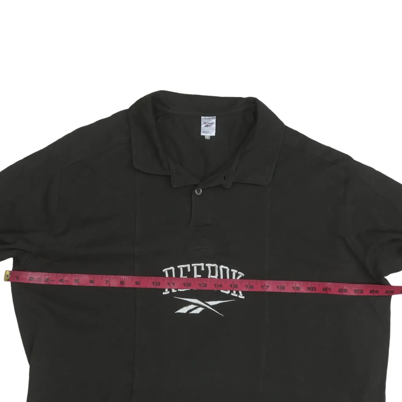 Reebok Black Long Sleeve Polo Shirt Men's XLarge Embroidered Logo Casual Top Rugby sold by Vintage Club product image thumbnail 5