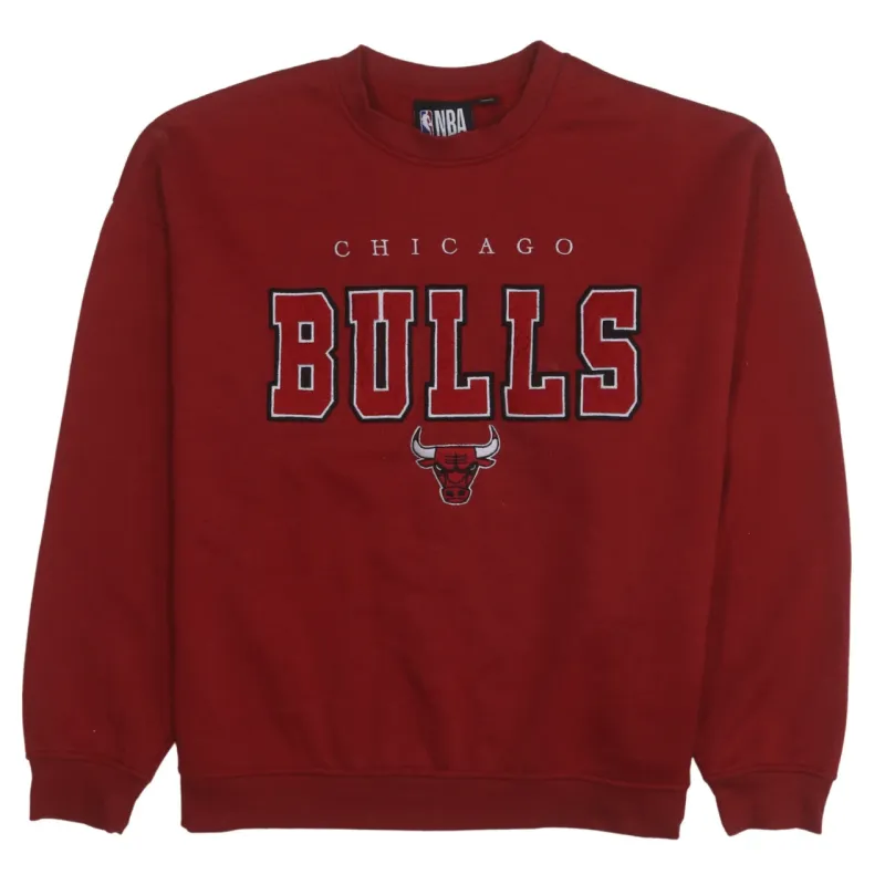 NFL Burgundy Red Sweatshirt Women’s Medium Chicago Bulls Printed Logo Crewneck Pullover sold by Vintage Club