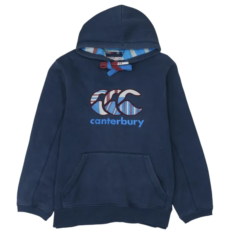 CANTERBURY 90's Spellout Pullover Hoodie XLarge Navy Blue sold by Vintage Club