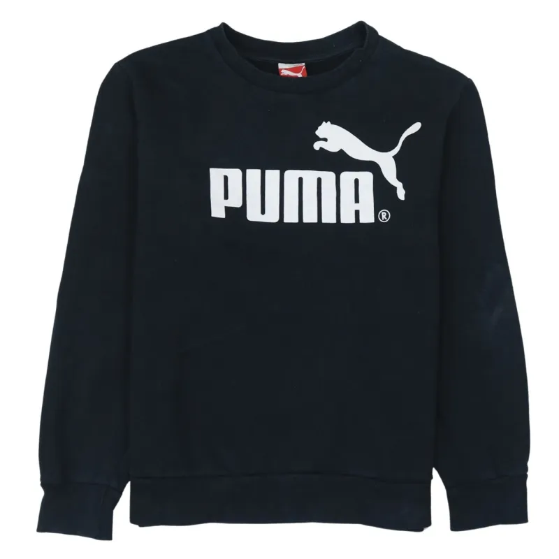 Puma 90's Spellout Crew Neck Sweatshirt Large Black sold by Vintage Club