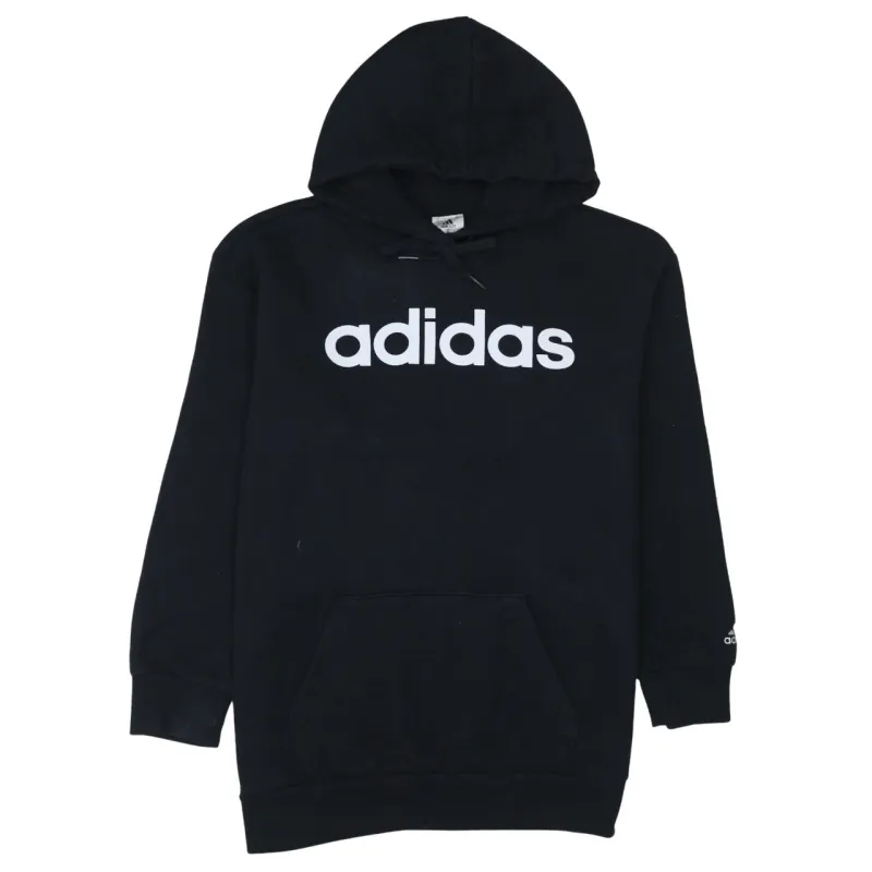 Adidas 90's Spellout Pullover Hoodie Medium Black sold by Vintage Club