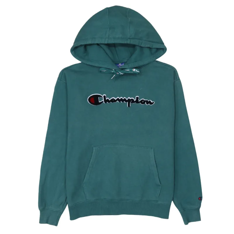 The North Face Teal Green Hoodie Men's XSmall Embroidered Front Logo Drawstring Pullover Sweatshirt made by The North Face