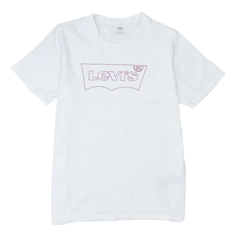 Levi's 90's Spellout Short Sleeves T Shirt Large White sold by Vintage Club