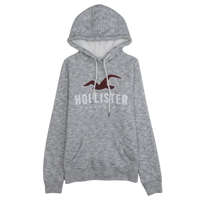 Hollister 90's Spellout Pullover Hoodie XSmall Grey sold by Vintage Club