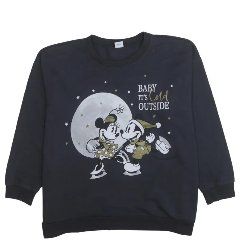 Disney 90's Mickey & Minnie Mouse Crew Neck Sweatshirt XXLarge (2XL) Grey sold by Vintage Club