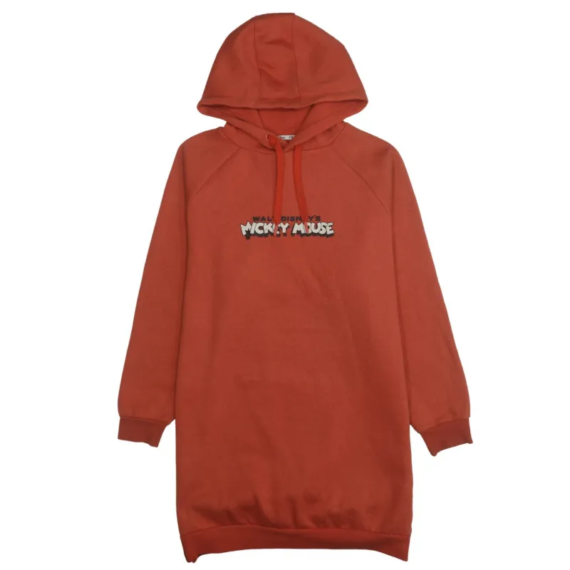 Disney 90's Mickey Mouse Pullover Hoodie Small Orange made by Vintage Club