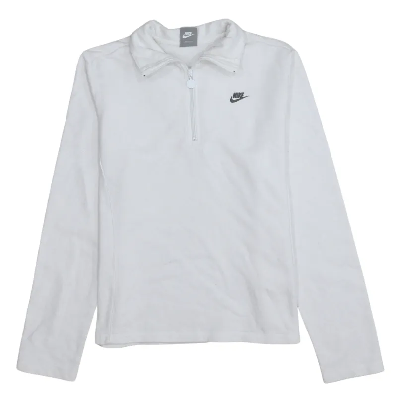 Nike 90's Swoosh Quarter Zip Sweatshirt Large White sold by Vintage Club
