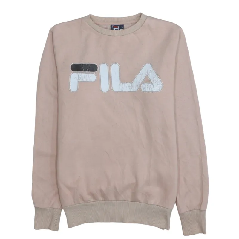 Fila 90's Spellout Crew Neck Sweatshirt Small Pink made by Fila