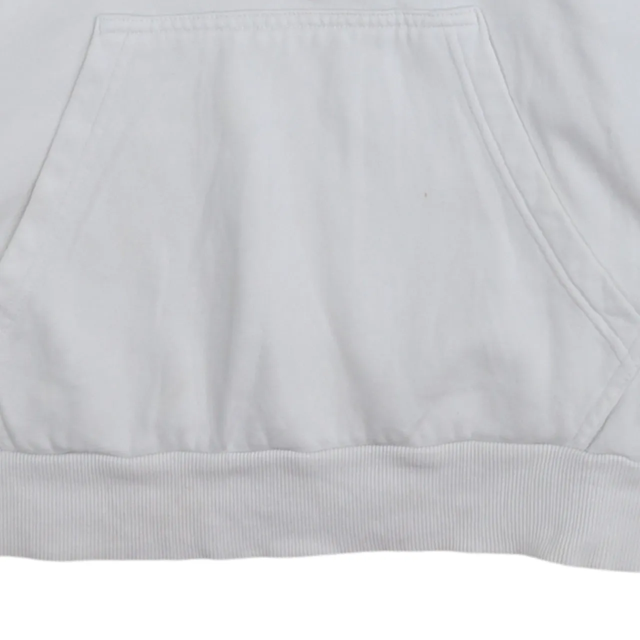 Adidas White Hoodie Men’s Small Embroidered Chest Logo Front Pocket Pullover Sweatshirt sold by Vintage Club product image thumbnail 4