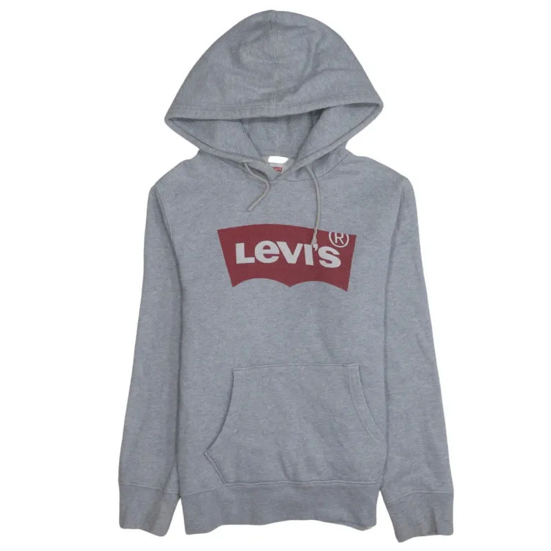 Levi's 90's Spellout Pullover Hoodie XSmall Grey sold by Vintage Club