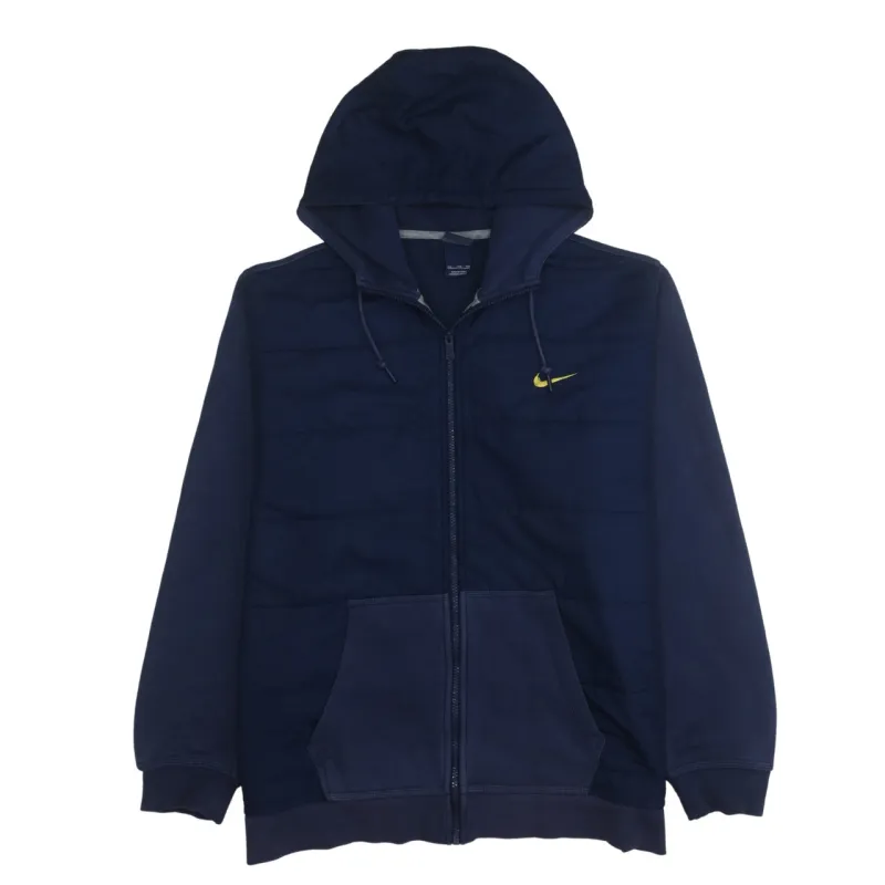 Nike 90's Swoosh Full Zip Up Hoodie XXLarge (2XL) Navy Blue sold by Vintage Club