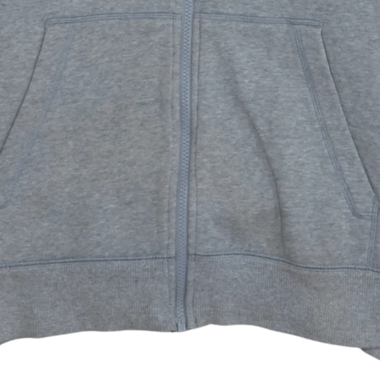 Under Armour Light Grey Zip Hoodie Women's Medium Embroidered Logo Split Pockets Fleece Top sold by Vintage Club product image thumbnail 4