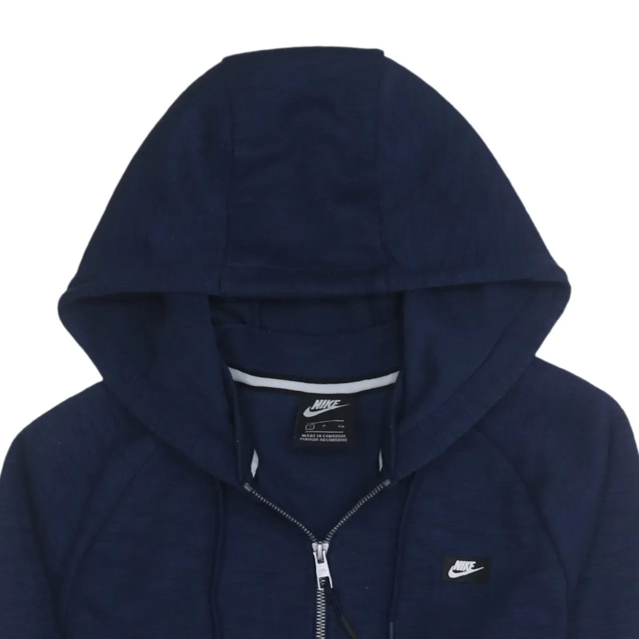Nike 90's Swoosh Full Zip Up Hoodie Small Navy Blue sold by Vintage Club product image thumbnail 3
