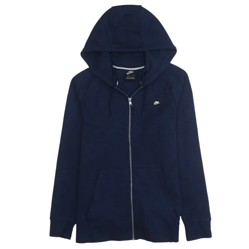 Nike 90's Swoosh Full Zip Up Hoodie Small Navy Blue sold by Vintage Club