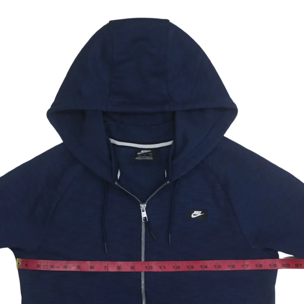 Nike 90's Swoosh Full Zip Up Hoodie Small Navy Blue sold by Vintage Club product image thumbnail 5
