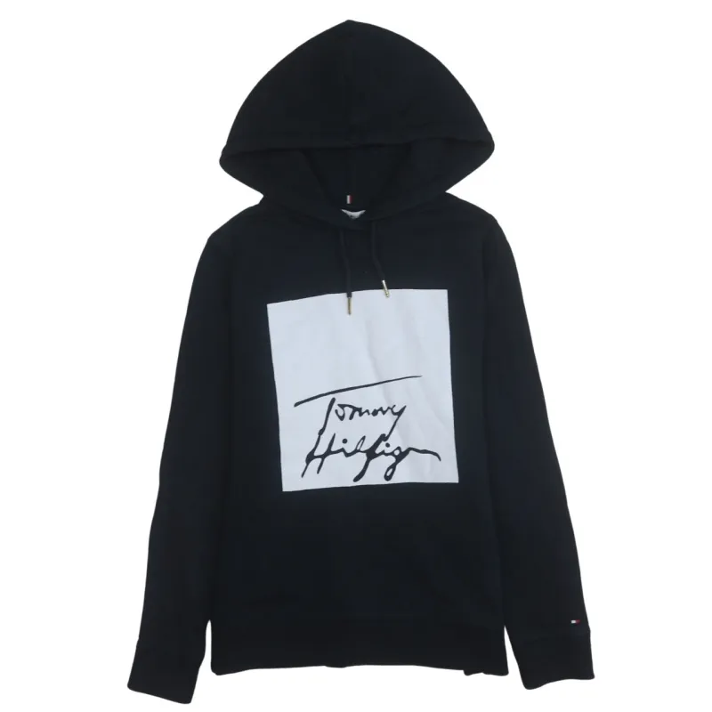 Tommy Hilfiger 90's Spellout Pullover Hoodie Small Black made by Tommy Hilfiger