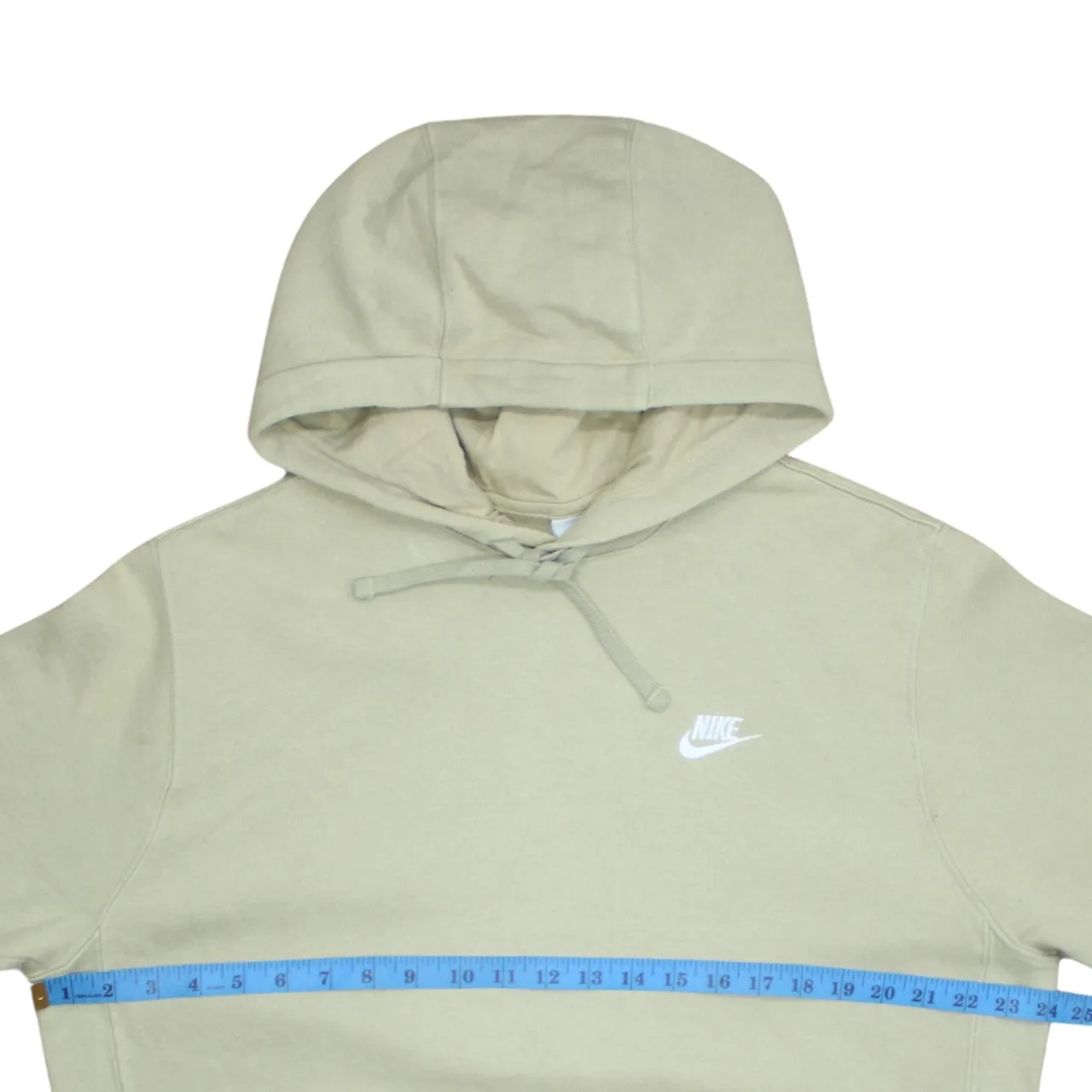 Nike 90's Swoosh Pullover Hoodie Large Beige Cream sold by Vintage Club product image thumbnail 5