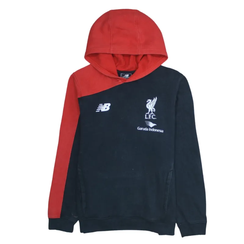 New Balance Black Red Hoodie Men’s Medium Liverpool LFC Garuda Indonesia Embroidered Sweatshirt made by New Balance