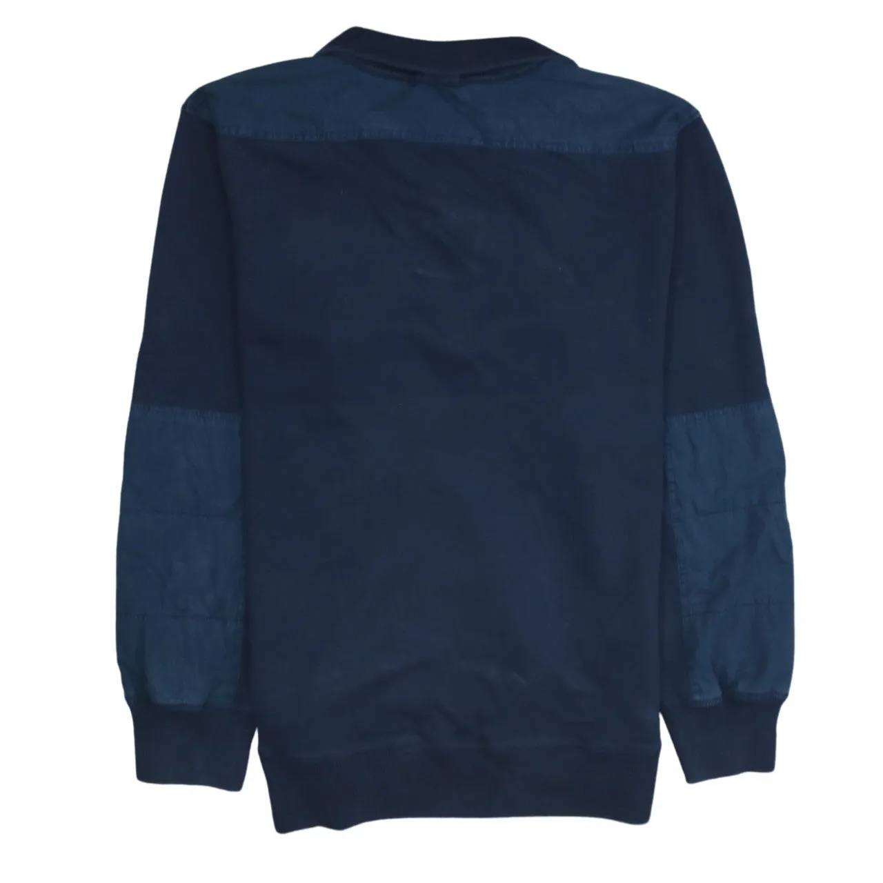 Nautica 90's Long Sleeve Quarter Button Polo Shirt Large Navy Blue sold by Vintage Club product image thumbnail 2