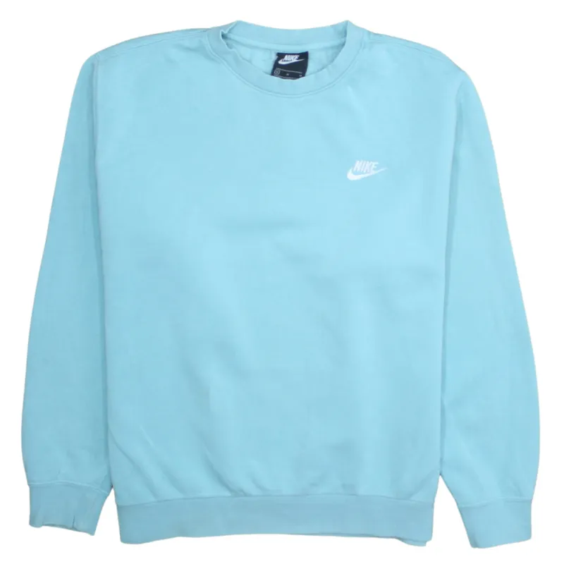 Nike 90's Swoosh Crew Neck Sweatshirt Medium Blue sold by Vintage Club