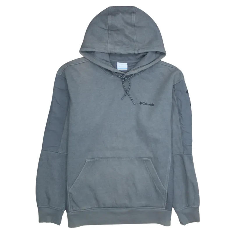 Columbia 90's Drawstring Pockets Pullover Hoodie Large Grey made by Columbia