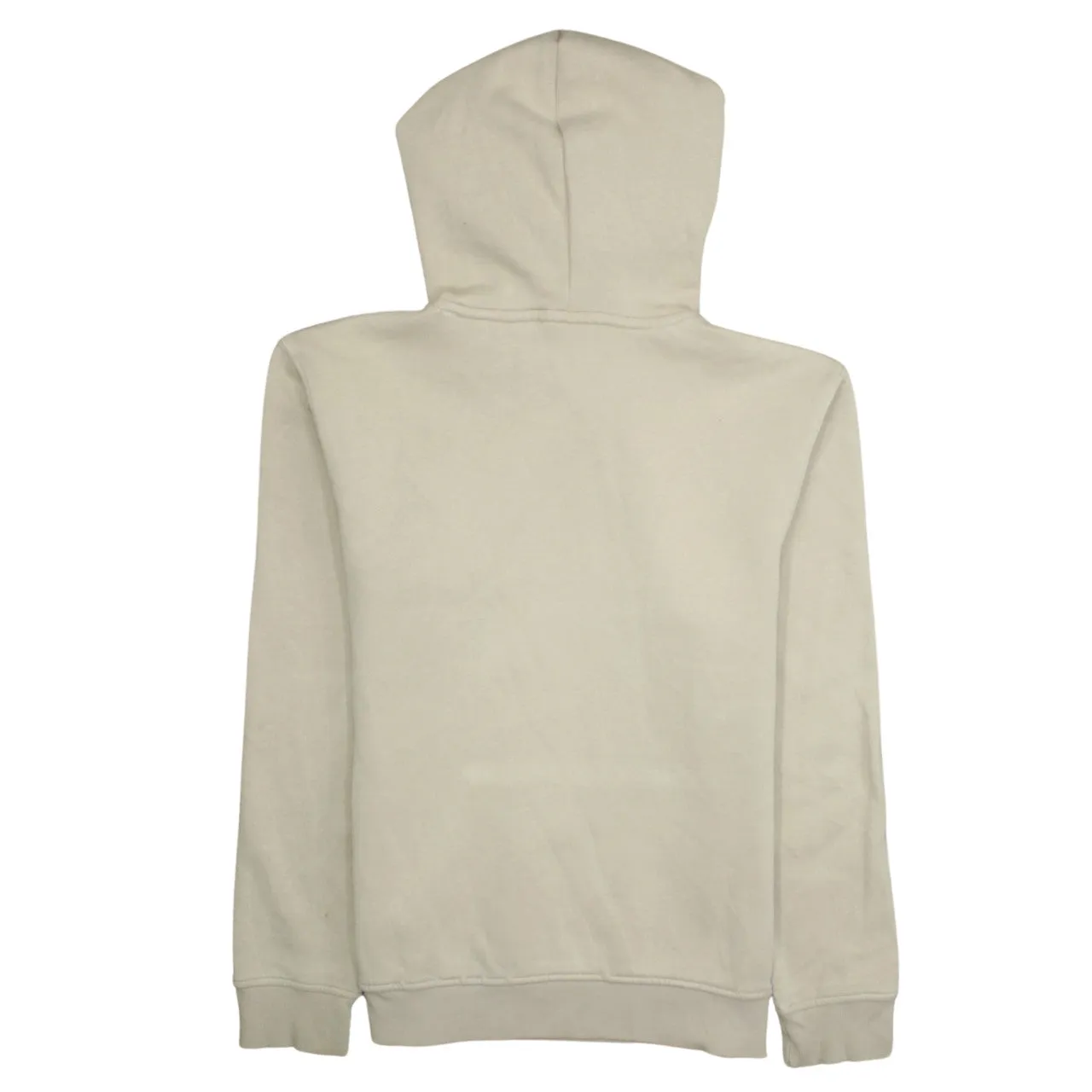 Adidas Beige Cream Hoodie Women’s Medium Embroidered Trefoil Logo Front Pocket Pullover Sweatshirt sold by Vintage Club product image thumbnail 2