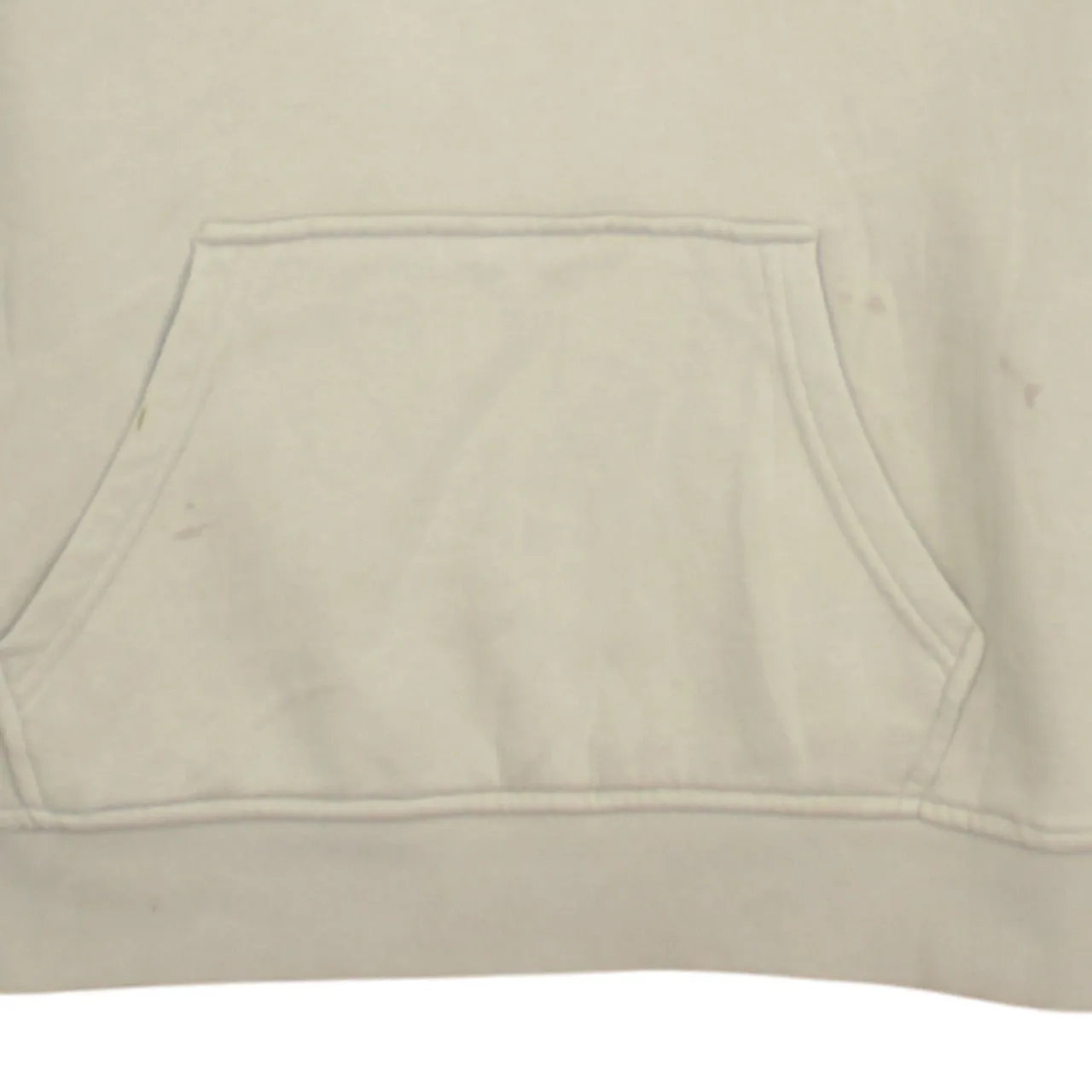 Adidas Beige Cream Hoodie Women’s Medium Embroidered Trefoil Logo Front Pocket Pullover Sweatshirt sold by Vintage Club product image thumbnail 4