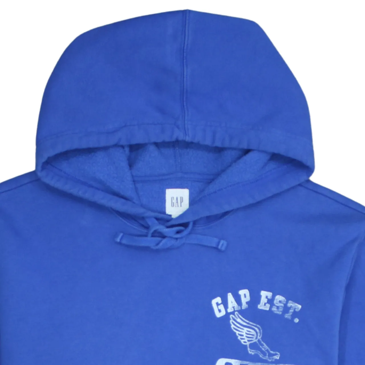 Gap 90's Drawstring Pockets Pullover Hoodie Large Blue sold by Vintage Club product image thumbnail 3