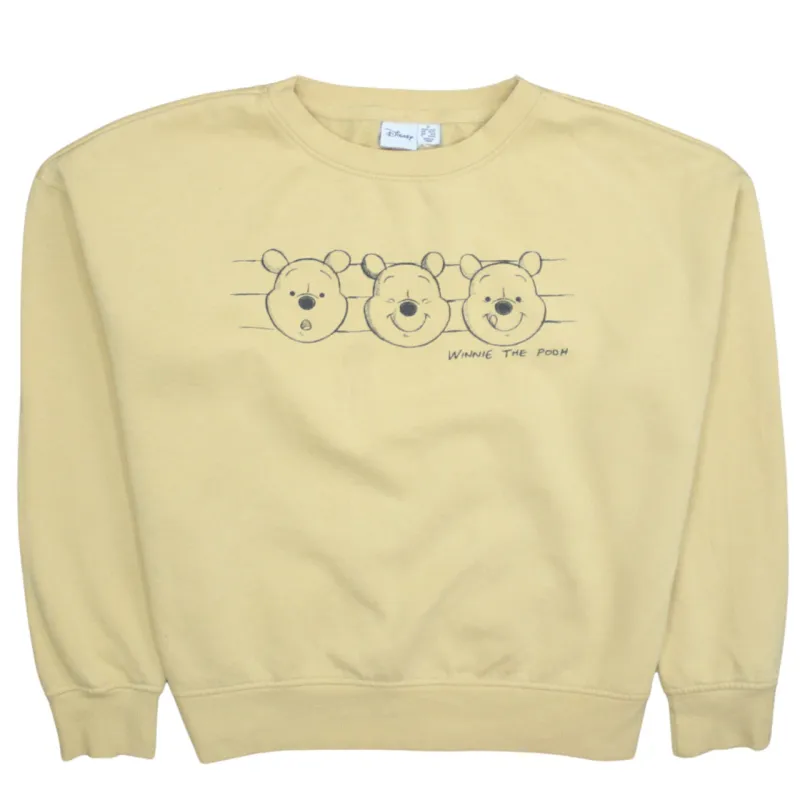 Disney 90's Winnie The Pooh Crew Neck Sweatshirt Medium Yellow sold by Vintage Club