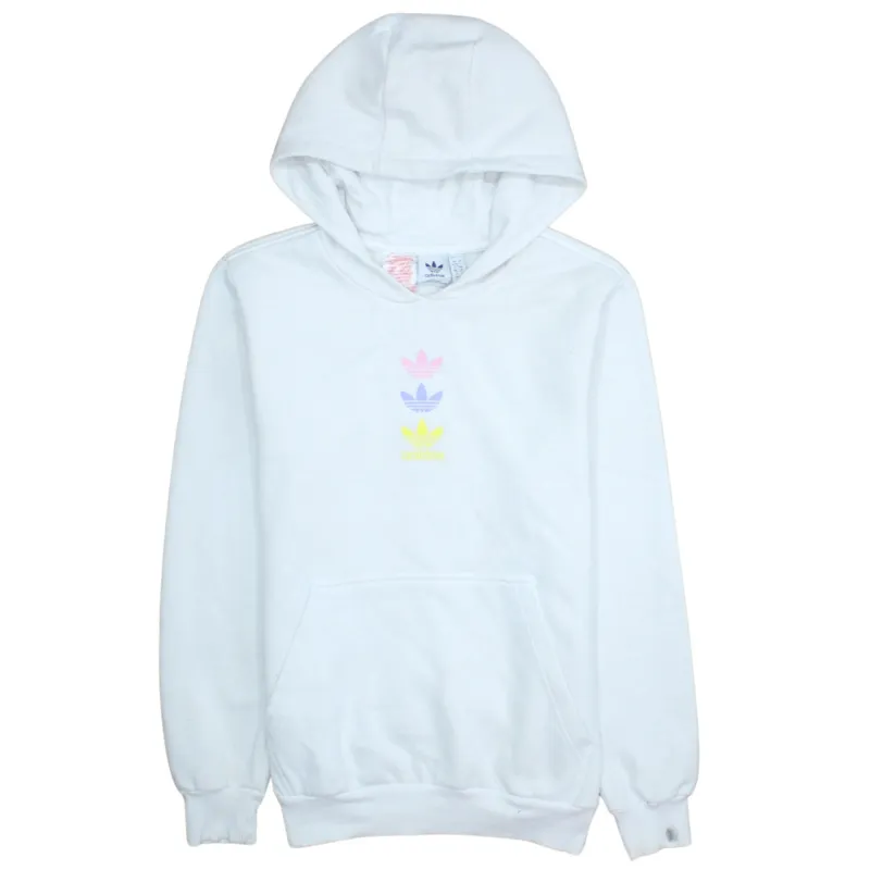 Adidas 90's Drawstring Pockets Pullover Hoodie Large White sold by Vintage Club