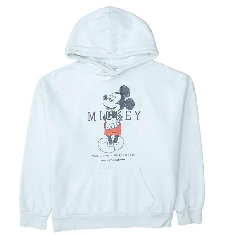 Disney 90's Mickey Mouse Pullover Hoodie Medium White sold by Vintage Club