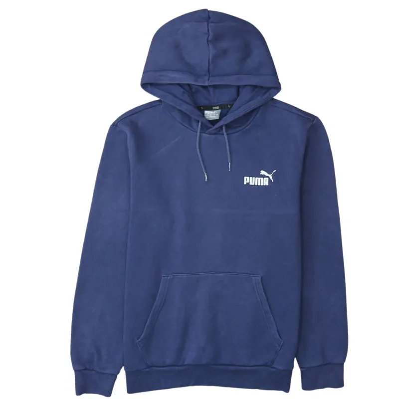 Puma 90's Drawstring Pockets Pullover Hoodie Small Navy Blue sold by Vintage Club