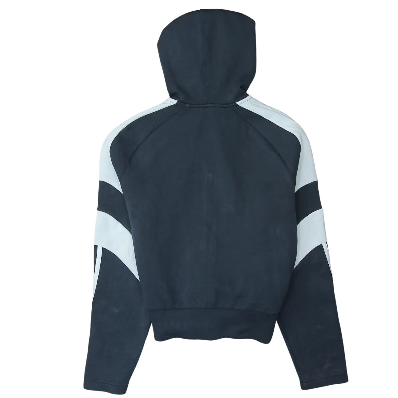 Adidas Black Full Zip Hoodie Women’s XSmall Embroidered Logo Three Stripe Sleeves Sweatshirt sold by Vintage Club product image thumbnail 2