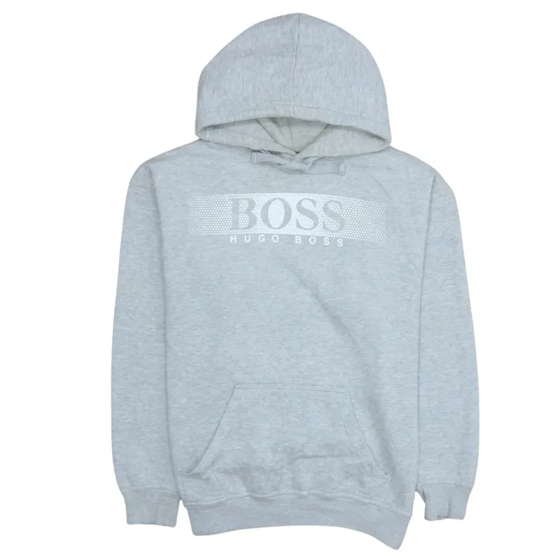 HUGO BOSS 90's Spellout Pullover Hoodie XXLarge (2XL) Grey sold by Vintage Club