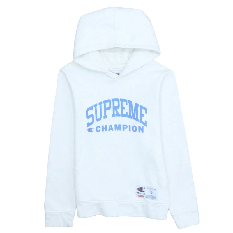 Champion 90's Spellout Pullover Hoodie Small White sold by Vintage Club