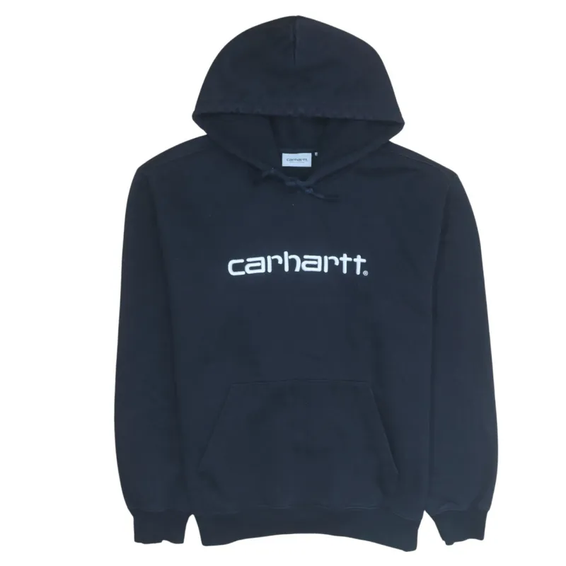Carhartt Black Hoodie Women’s XLarge Printed Logo Front Pocket Hooded Sweatshirt made by Carhartt