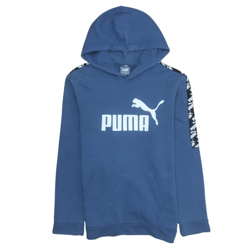 Puma 90's Spellout Pullover Hoodie Large Blue sold by Vintage Club