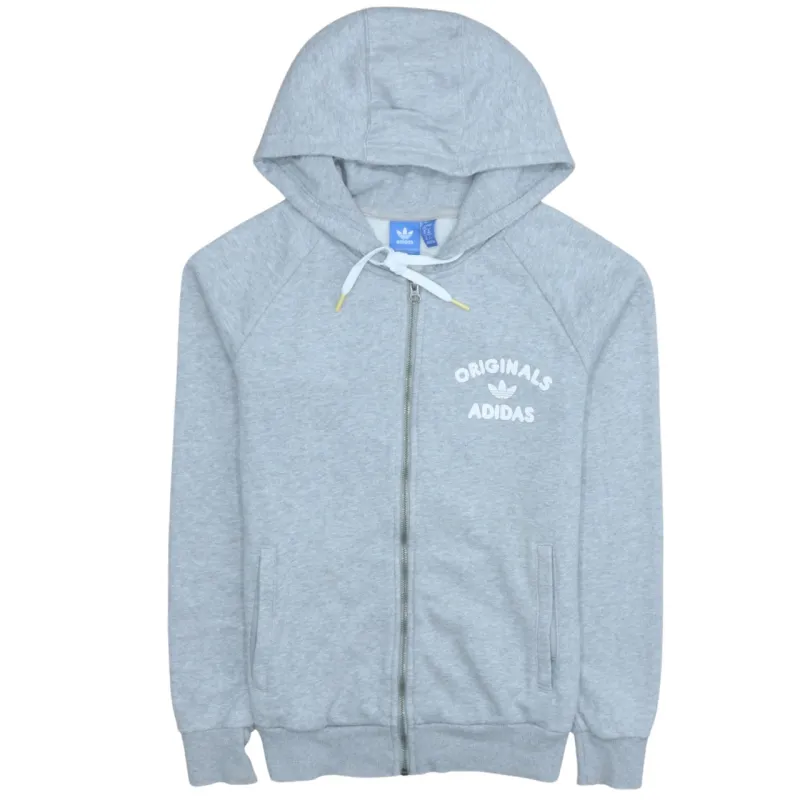 Adidas 90's Lightweight Full Zip Up Hoodie Small  Grey sold by Vintage Club
