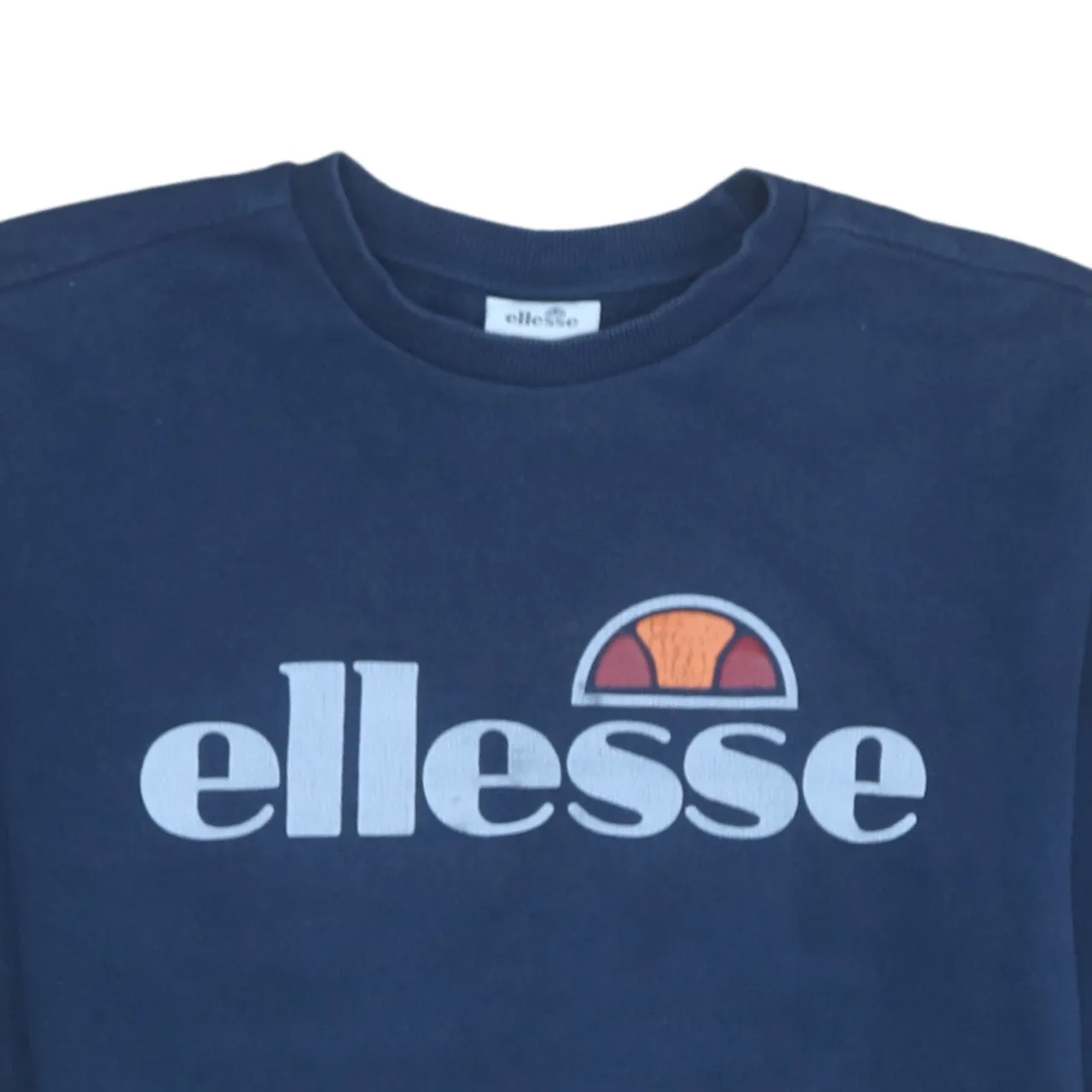 Ellesse Navy Blue Sweatshirt Women's Medium Printed Front Logo Crewneck Pullover Top sold by Vintage Club product image thumbnail 3