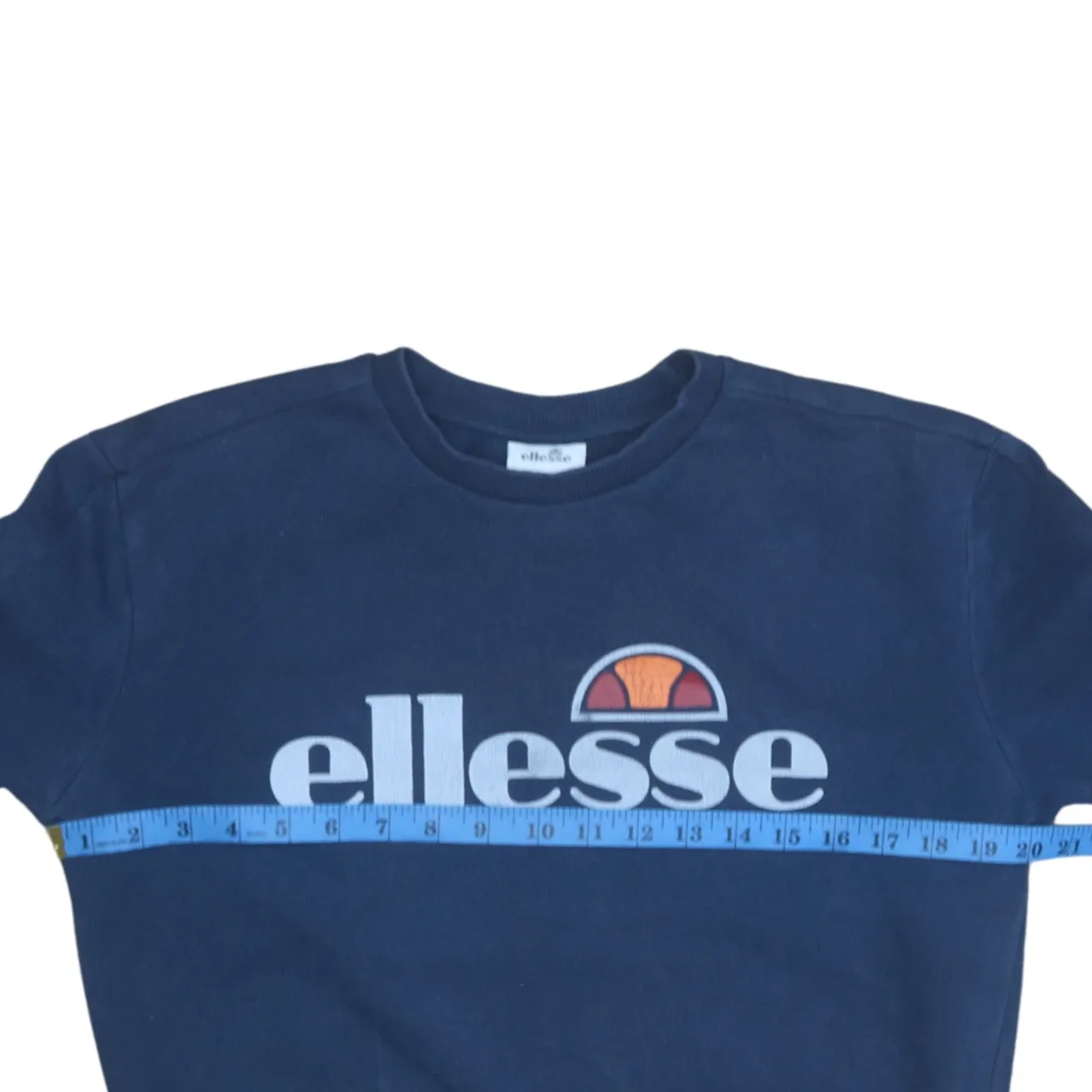 Ellesse Navy Blue Sweatshirt Women's Medium Printed Front Logo Crewneck Pullover Top sold by Vintage Club product image thumbnail 5