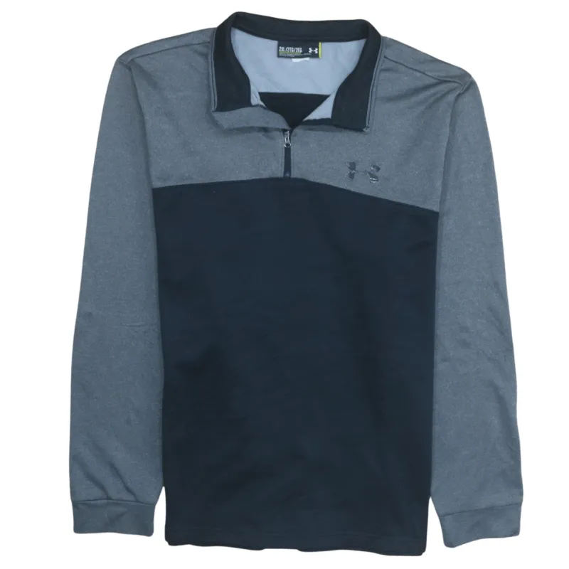 Under Armour Grey Navy Sweatshirt Women’s XXL Quarter Zip ColdGear Embroidered Logo Pullover Top made by Under Armour