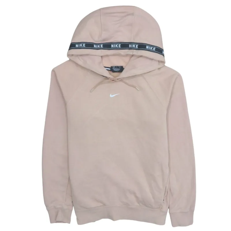 Nike 90's Center Middle Swoosh Pullover Hoodie Small Beige Cream sold by Vintage Club