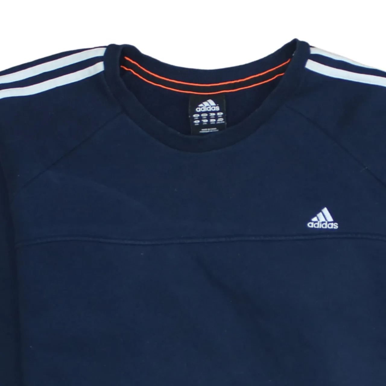 Adidas 90's Striped Sleeve Crew Neck Sweatshirt XXLarge (2XL) Navy Blue sold by Vintage Club product image thumbnail 3