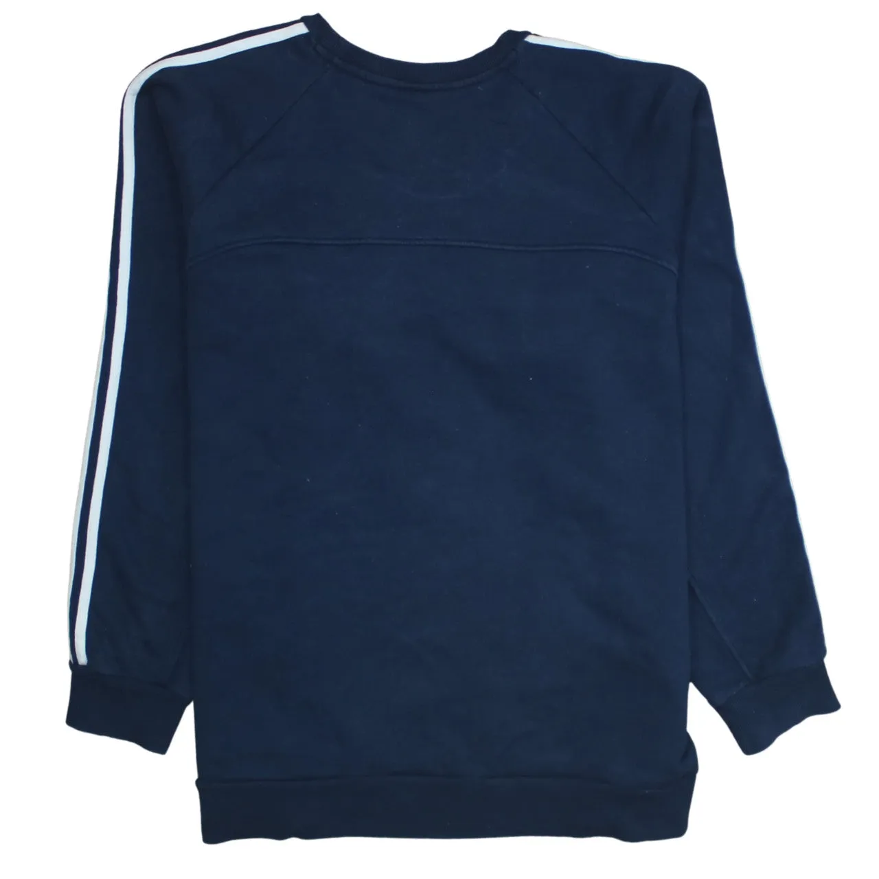 Adidas 90's Striped Sleeve Crew Neck Sweatshirt XXLarge (2XL) Navy Blue sold by Vintage Club product image thumbnail 2