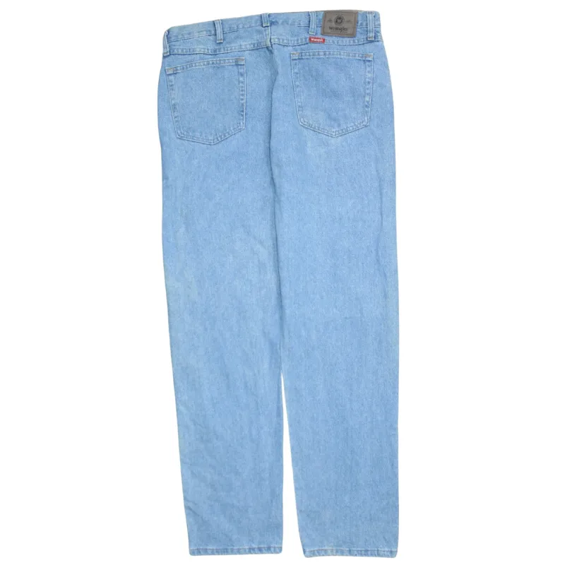 Wrangler Light Blue Jeans Men's 38 Classic Five Pocket Straight Leg Denim sold by Vintage Club